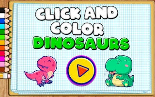 Click and Color Dinosaurs - Free Coloring Game