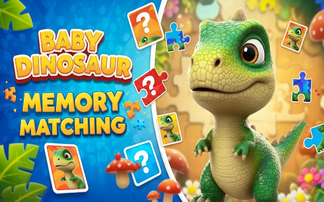 Baby Dinosaur Memory Matching Game