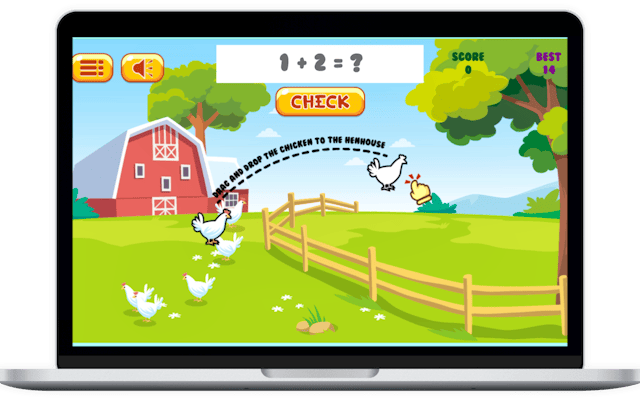 Chicken Math: Addition & Subtraction Game