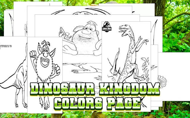 Dinosaur Kingdom Coloring Pages Game