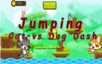 Jumping Cat vs Dog Dash - Fun Platformer Game