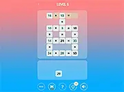 Math Cross Logic Puzzle