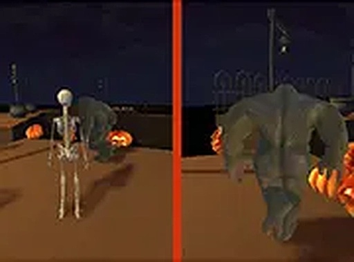 2 Player Parkour Halloween Challenge Online Arcade Game
