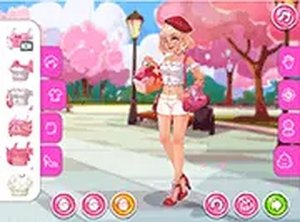 Girly Romantic Pink Dress Up Online Fashion Game