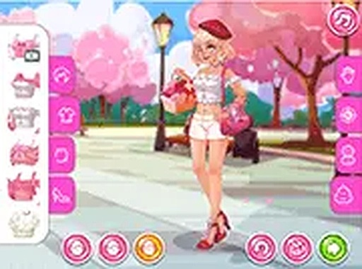 Girly Romantic Pink Dress Up Online Fashion Game